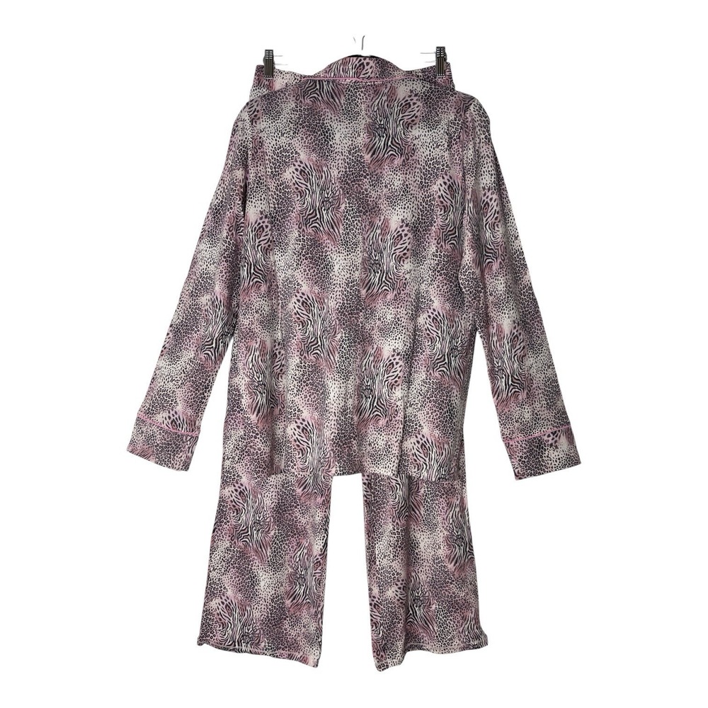 New SKIMS Sleep Set Medium Bloom Mini Multi Animal Pink Pajama Set Long Sleeve - Picture 2 of 16